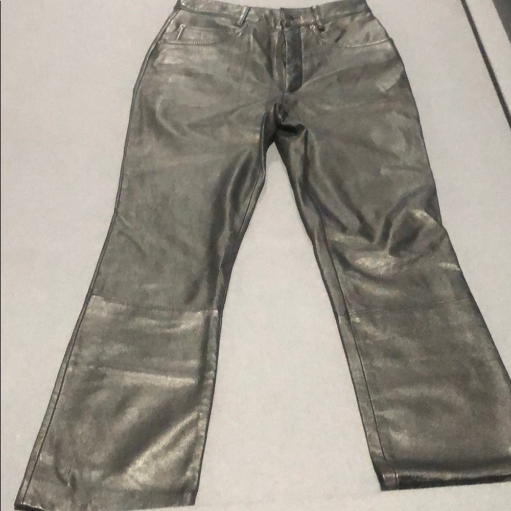 Bootcut Leather Pants